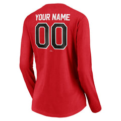 Cincinnati Reds Women's Personalized Winning Streak Name & Number Long Sleeve V-Neck T-Shirt for sale