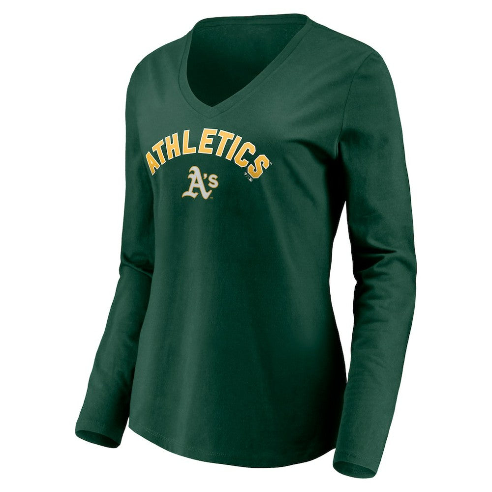 Athletics Women's Personalized Winning Streak Name & Number Long Sleeve V-Neck T-Shirt Clearance