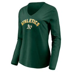 Athletics Women's Personalized Winning Streak Name & Number Long Sleeve V-Neck T-Shirt Clearance