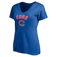 Chicago Cubs Women's Personalized Winning Streak Name & Number V-Neck T-Shirt Lifestyle