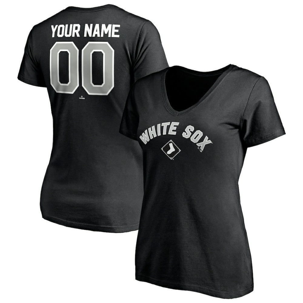 Chicago White Sox Women's Personalized Winning Streak Name & Number V-Neck T-Shirt for sale