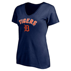 Detroit Tigers Women's Personalized Winning Streak Name & Number V-Neck T-Shirt On Sale