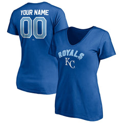 Kansas City Royals Women's Personalized Winning Streak Name & Number V-Neck T-Shirt for sale
