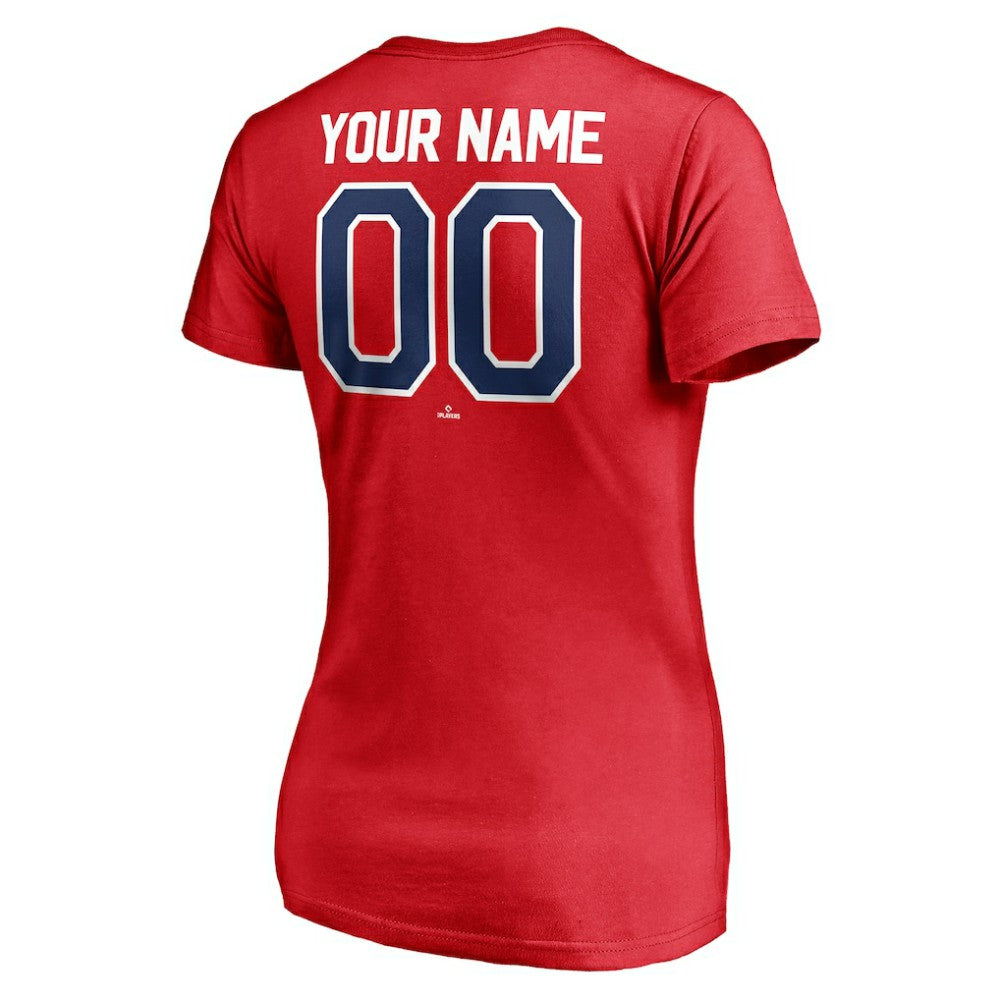 Philadelphia Phillies Women's Personalized Winning Streak Name & Number V-Neck T-Shirt for sale