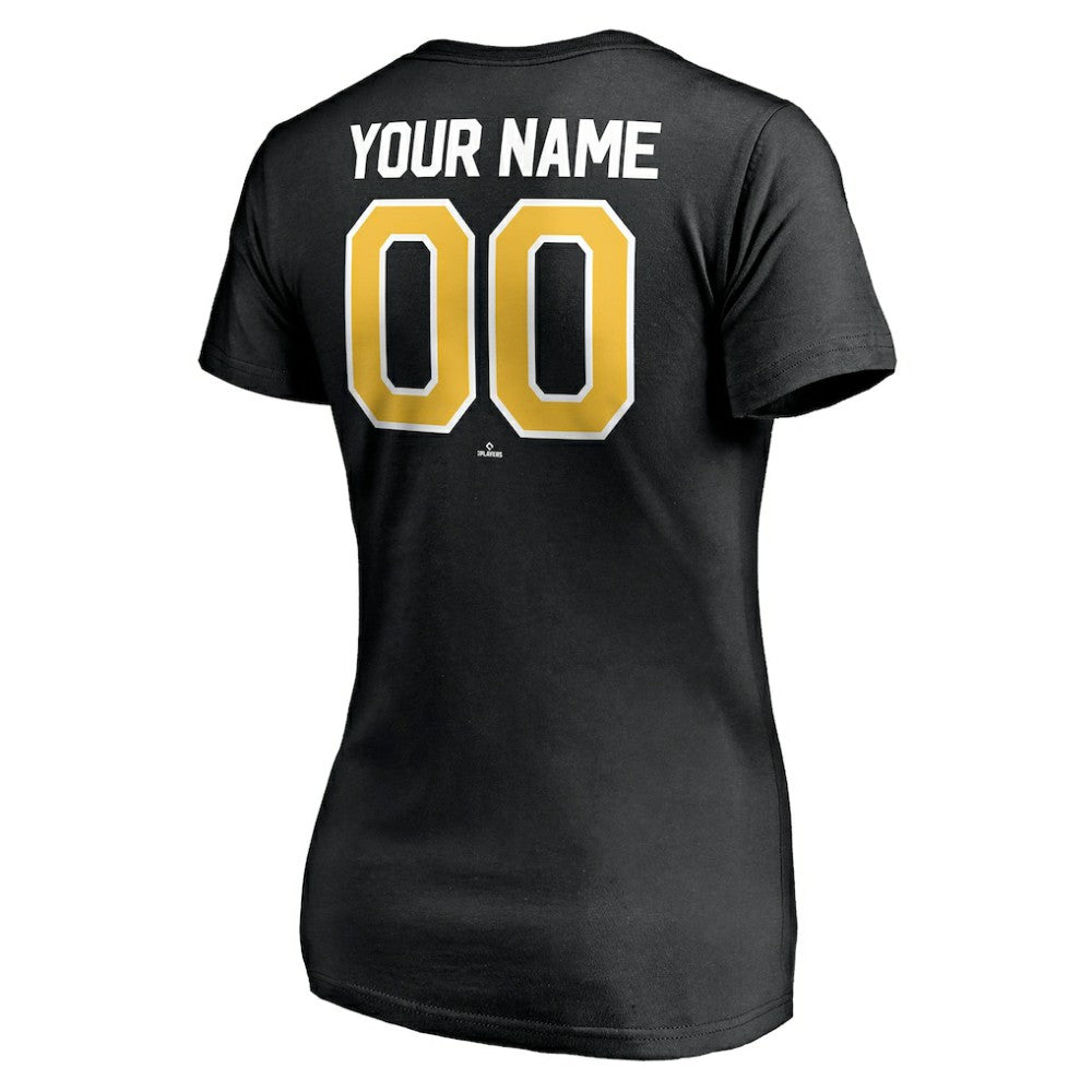 Pittsburgh Pirates Women's Personalized Winning Streak Name & Number V-Neck T-Shirt discount