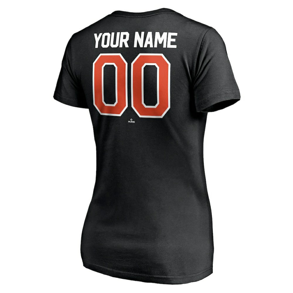 San Francisco Giants Women's Personalized Winning Streak Name & Number V-Neck T-Shirt On Sale