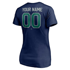 Seattle Mariners Women's Personalized Winning Streak Name & Number V-Neck T-Shirt On Sale