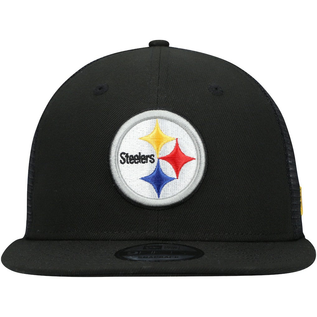 Pittsburgh Steelers New Era Shade Trucker 9FIFTY Snapback Hat Black - NFL