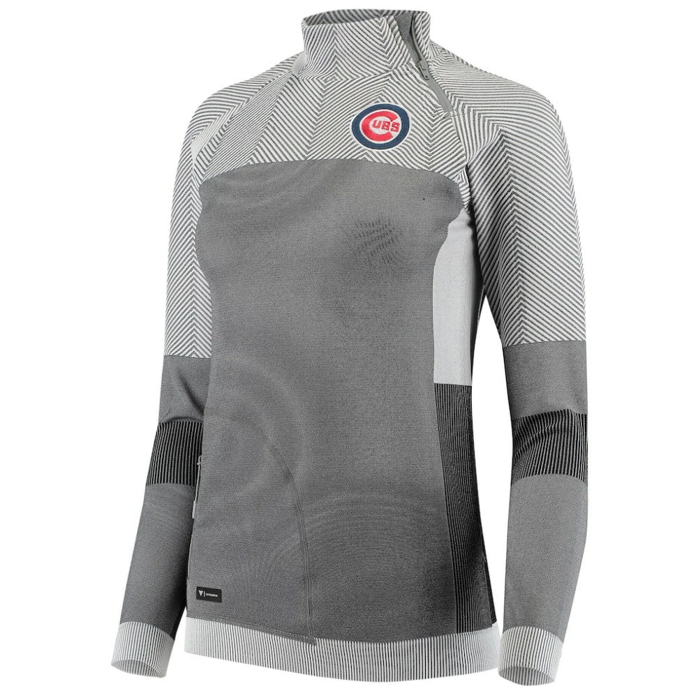 Chicago Cubs Levelwear Women's Verse Asymmetrical Raglan Tri-Blend Quarter-Zip Jacket Near Me
