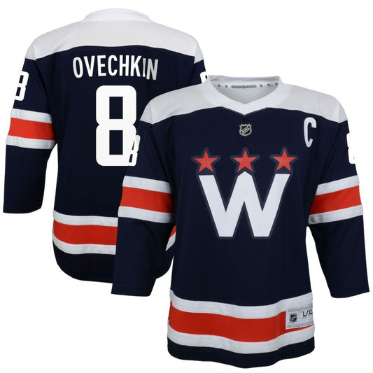 Alexander Ovechkin Washington Capitals Youth 2020/21 Alternate Replica Player Jersey - Navy | NHL Jerseys