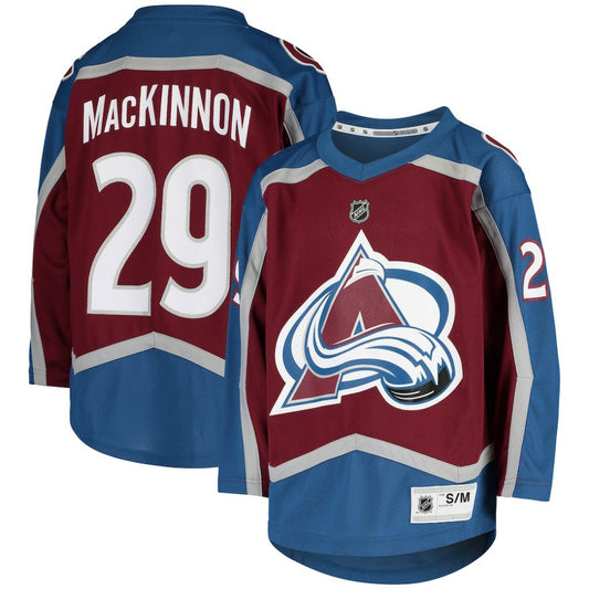 Nathan MacKinnon Colorado Avalanche Youth Home Replica Player Jersey - Burgundy | NHL Jerseys