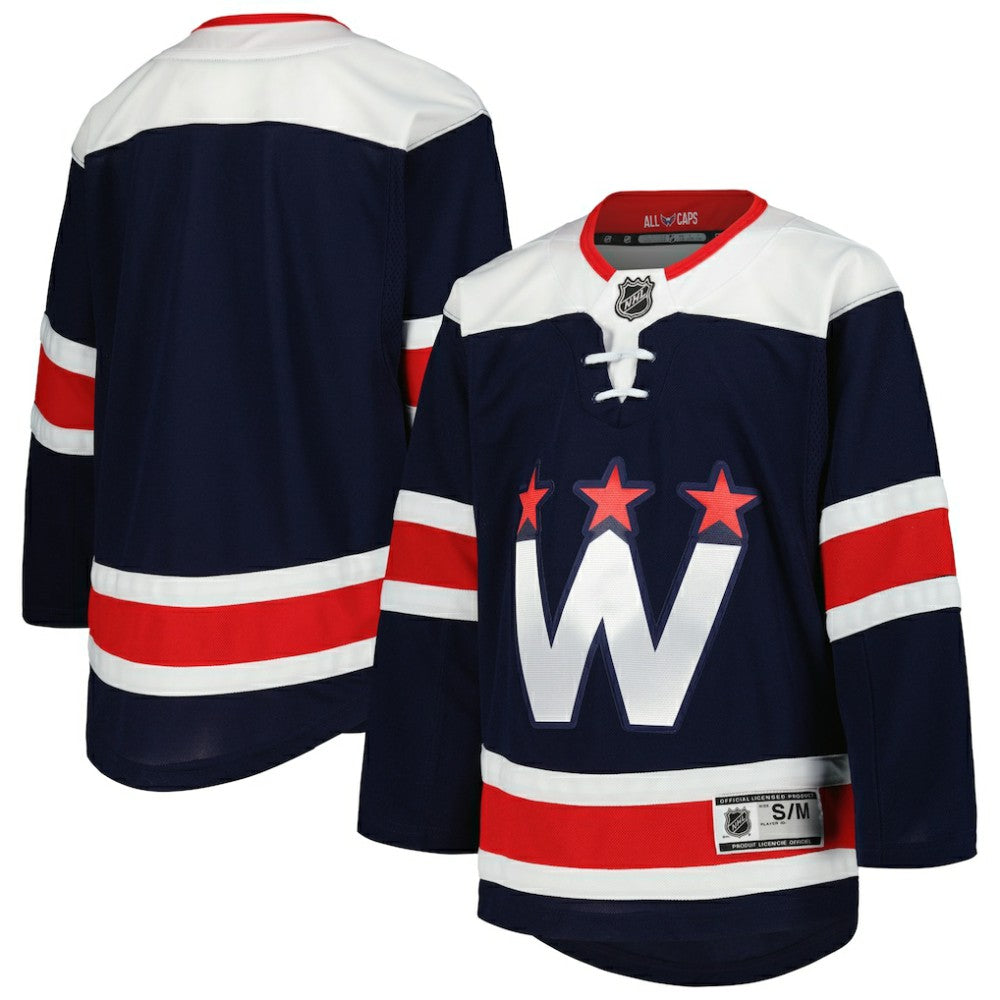 Washington Capitals Youth 2020/21 Alternate Premier Jerseys - Navy | NHL Jerseys
