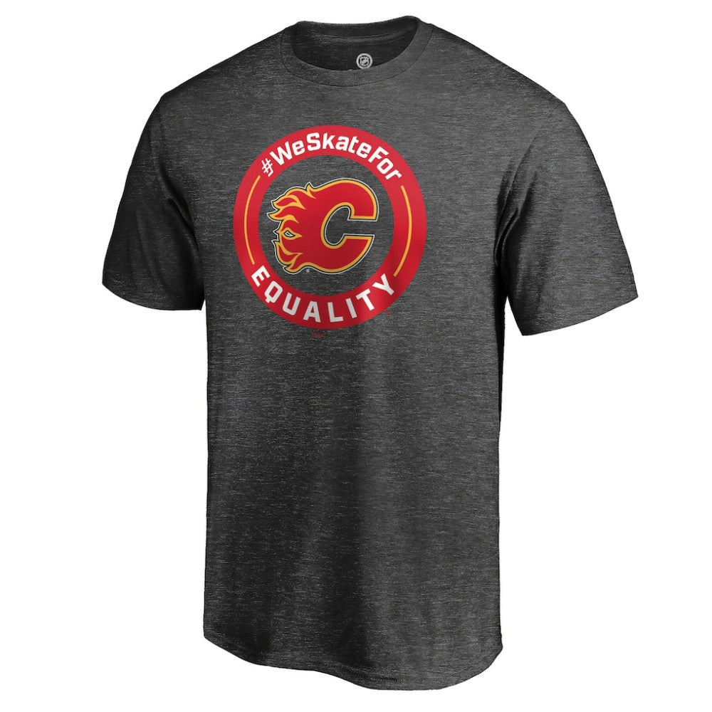 Calgary Flames - #WeSkateFor T-Shirt Heather Gray