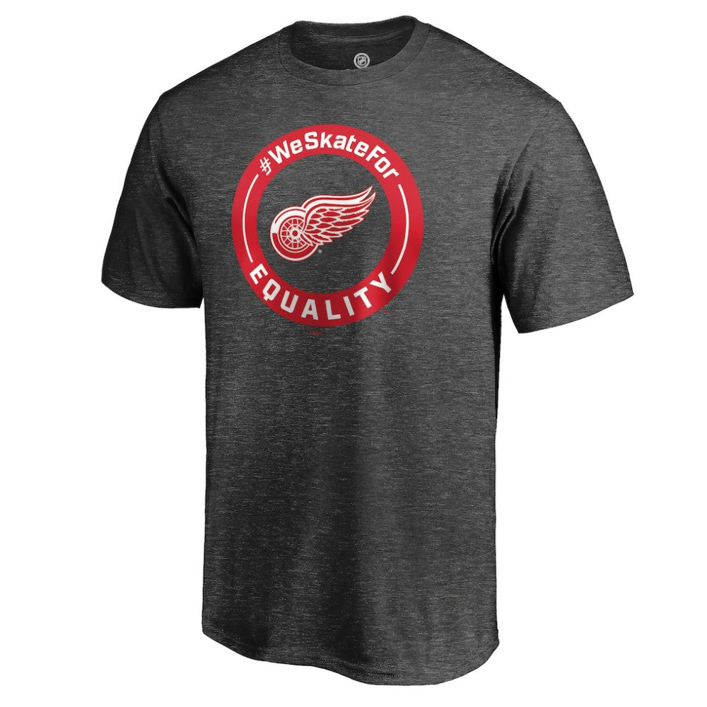 Detroit Red Wings - #WeSkateFor T-Shirt Heather Gray