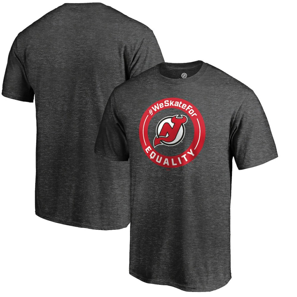 New Jersey Devils - #WeSkateFor T-Shirt Heather Gray