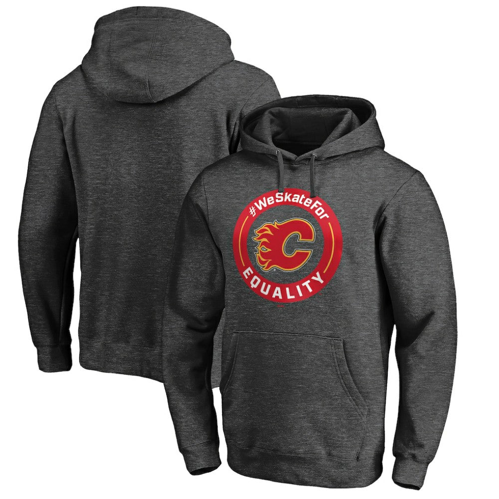 Calgary Flames - #WeSkateFor Pullover Hoodie Heather Gray
