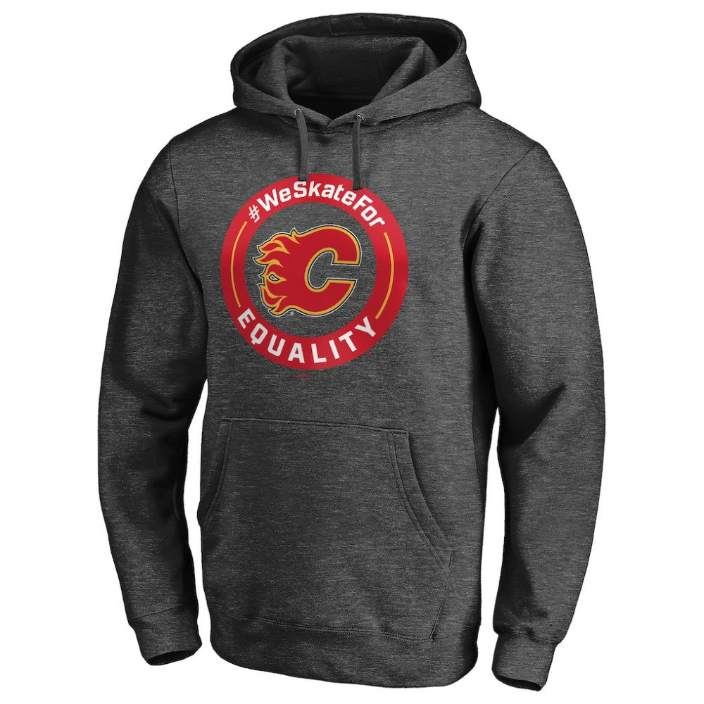 Calgary Flames - #WeSkateFor Pullover Hoodie Heather Gray