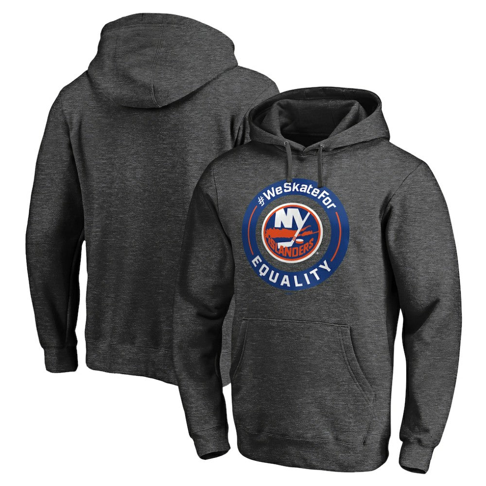 New York Islanders - #WeSkateFor Pullover Hoodie Heather Gray
