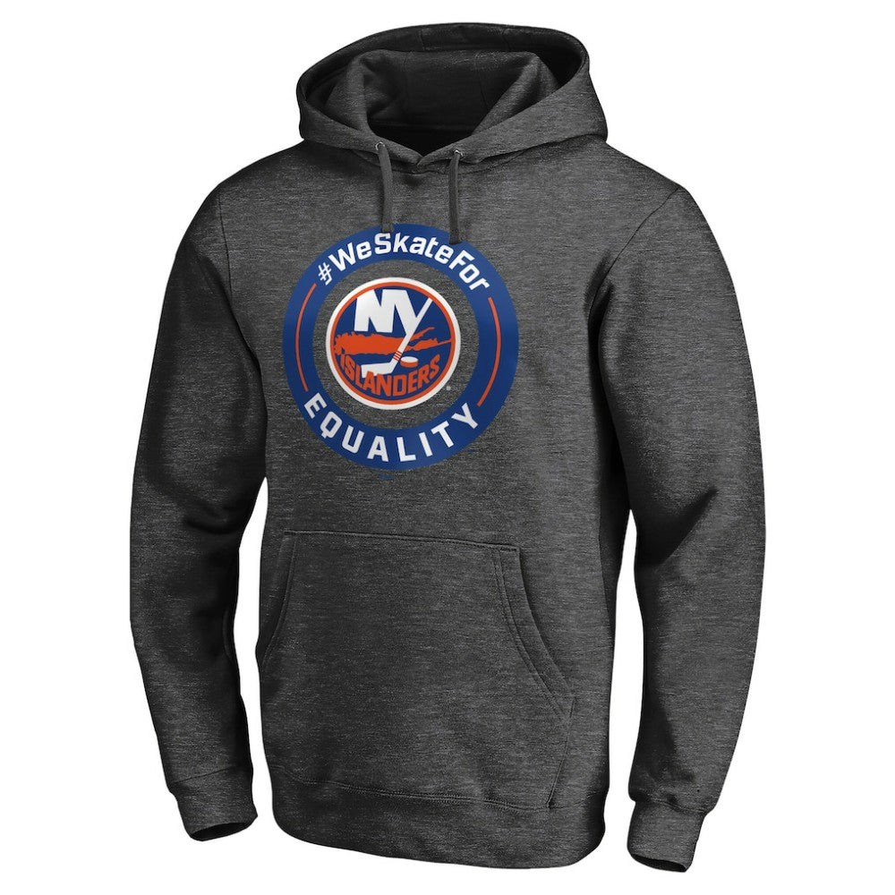 New York Islanders - #WeSkateFor Pullover Hoodie Heather Gray