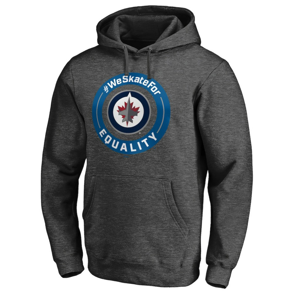 Winnipeg Jets - #WeSkateFor Pullover Hoodie Heather Gray