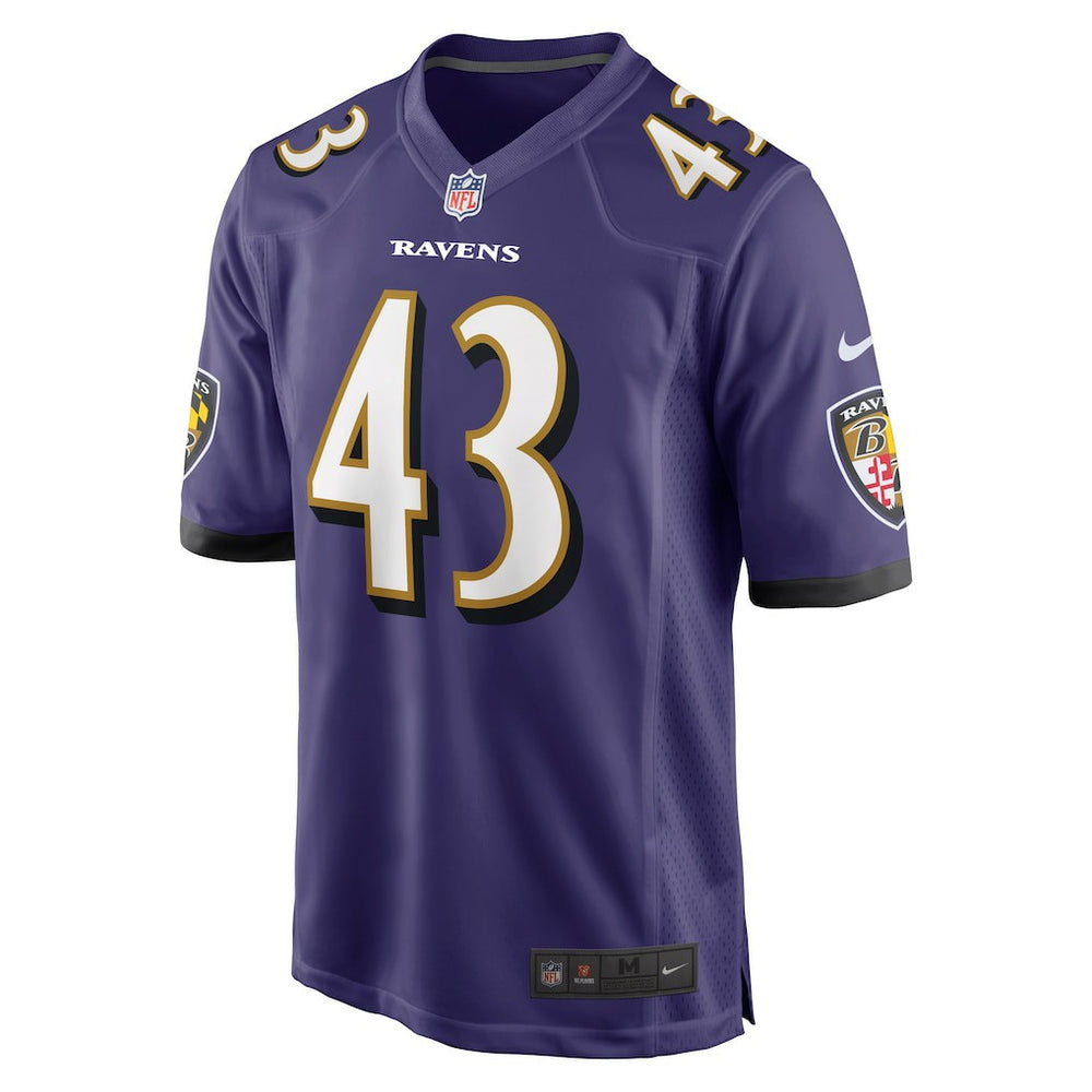 Justice Hill Baltimore Ravens Game Jersey Purple - Nike