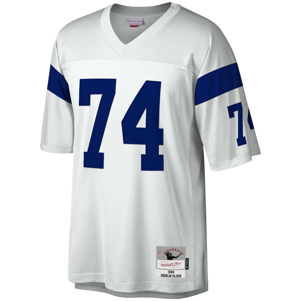 Merlin Olsen Los Angeles Rams Legacy Replica Jersey White - Mitchell & Ness