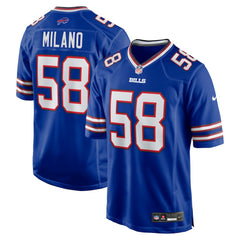 Matt Milano Buffalo Bills Game Player Jersey Royal - Nike