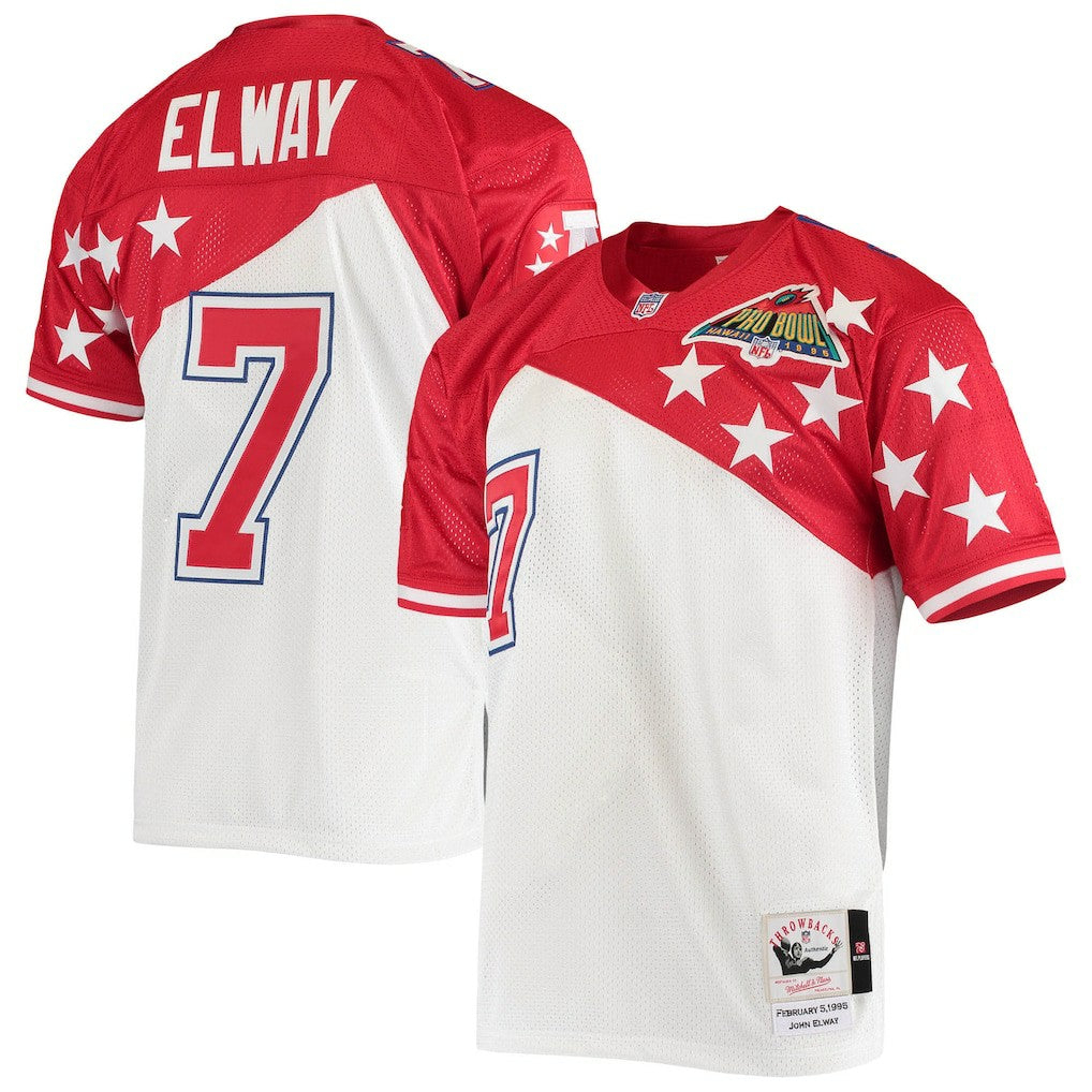John Elway AFC 1995 Pro Bowl Authentic Jersey White/Red - Mitchell & Ness