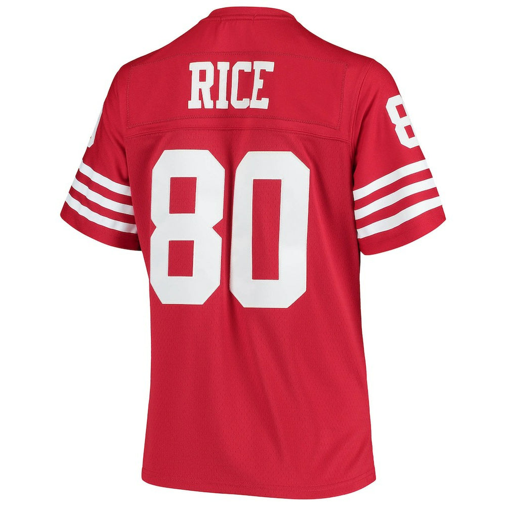 Jerry Rice San Francisco 49ers Women's 1990 Legacy Replica Jersey Scarlet - Mitchell & Ness
