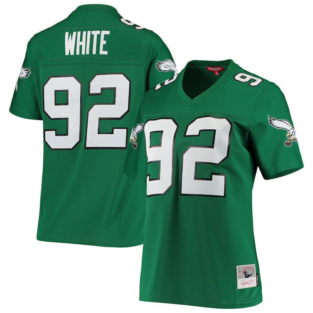 Reggie White Philadelphia Eagles Women's 1990 Legacy Replica Jersey Kelly Green - Mitchell & Ness