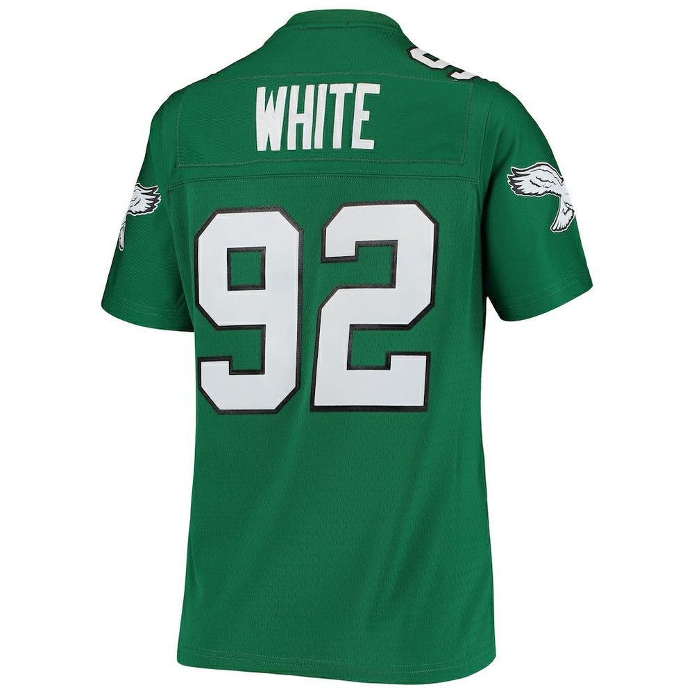 Reggie White Philadelphia Eagles Women's 1990 Legacy Replica Jersey Kelly Green - Mitchell & Ness