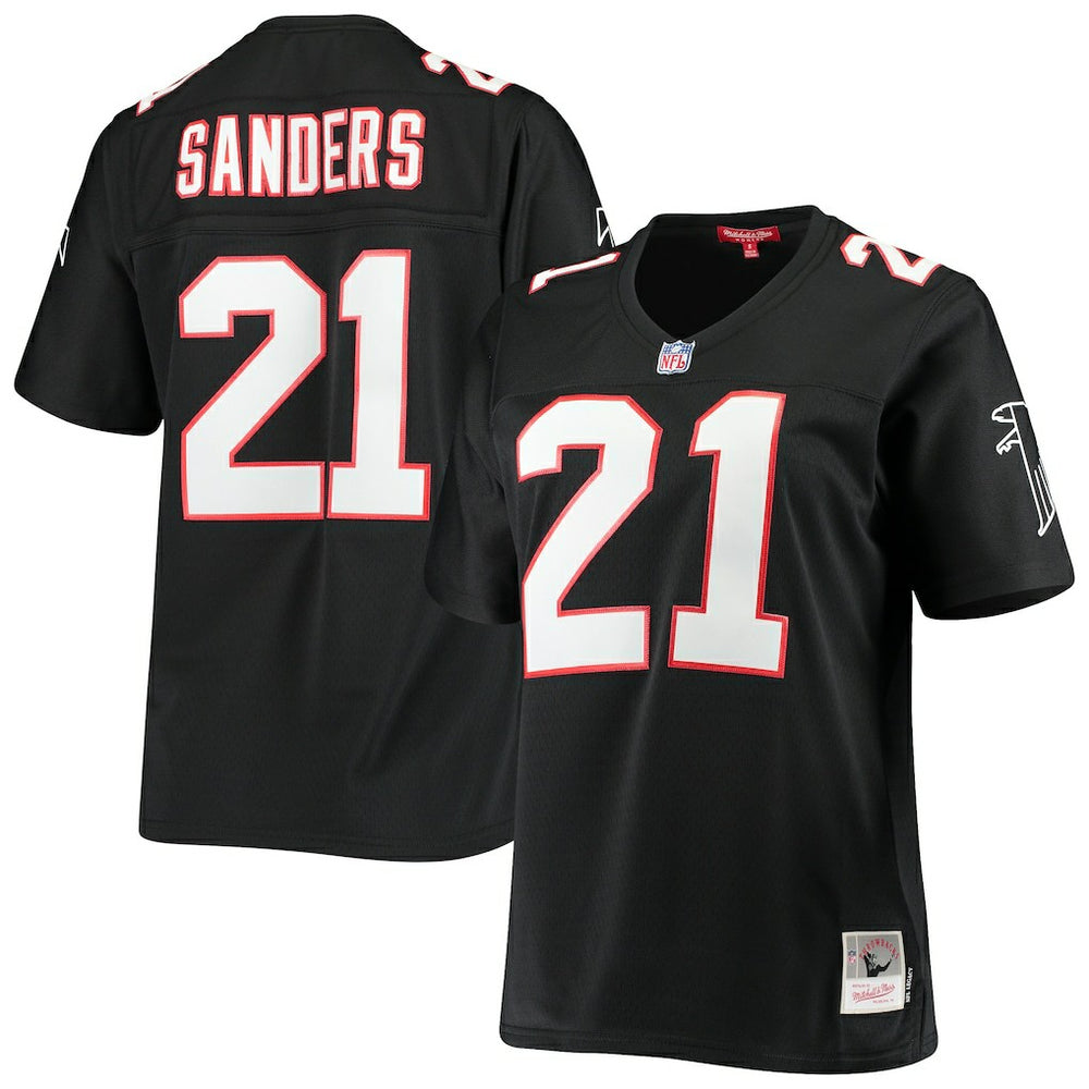 Deion Sanders Atlanta Falcons Women's Legacy Replica Team Jersey Black - Mitchell & Ness
