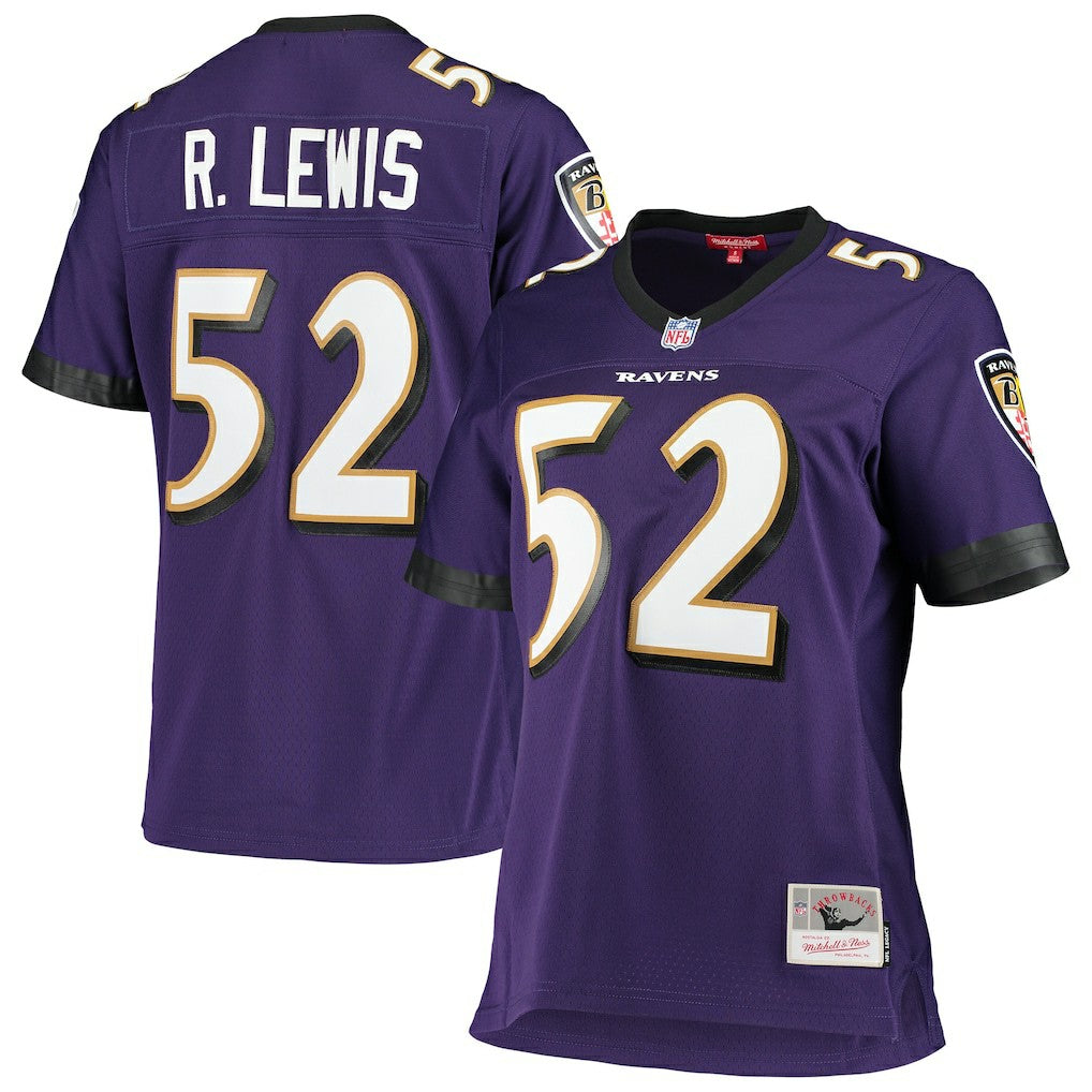 Ray Lewis Baltimore Ravens Women's Legacy Replica Team Jersey Purple - Mitchell & Ness
