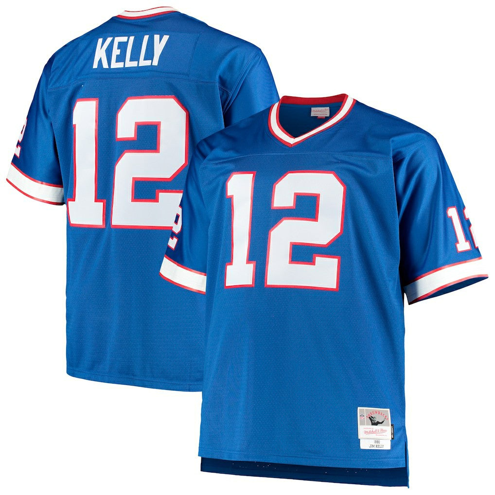 Jim Kelly Buffalo Bills Big & Tall 1990 Retired Player Replica Jersey Royal - Mitchell & Ness