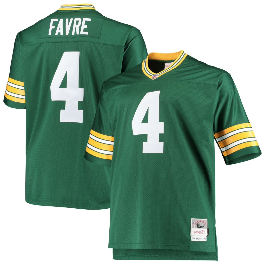 Brett Favre Green Bay Packers Big & Tall 1996 Retired Player Replica Jersey - Green discount | NFL Jerseys