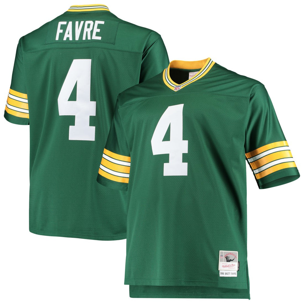 Brett Favre Green Bay Packers Big & Tall 1996 Retired Player Replica Jersey Green - Mitchell & Ness