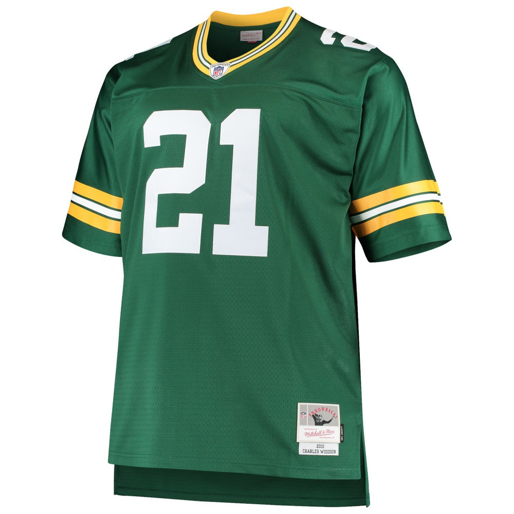 Charles Woodson Green Bay Packers Big & Tall 2010 Retired Player Replica Jersey Green - Mitchell & Ness
