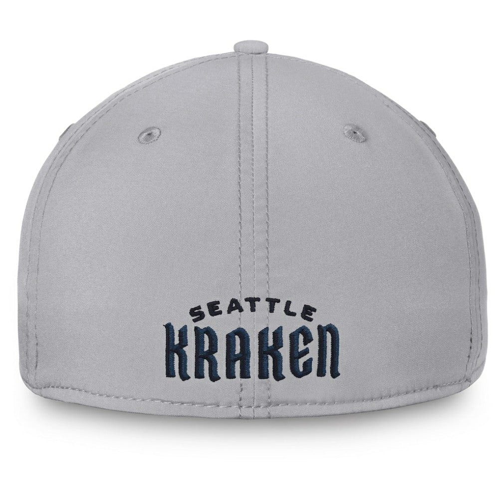 Seattle Kraken Fanatics Core Primary Logo Flex Hat Gray