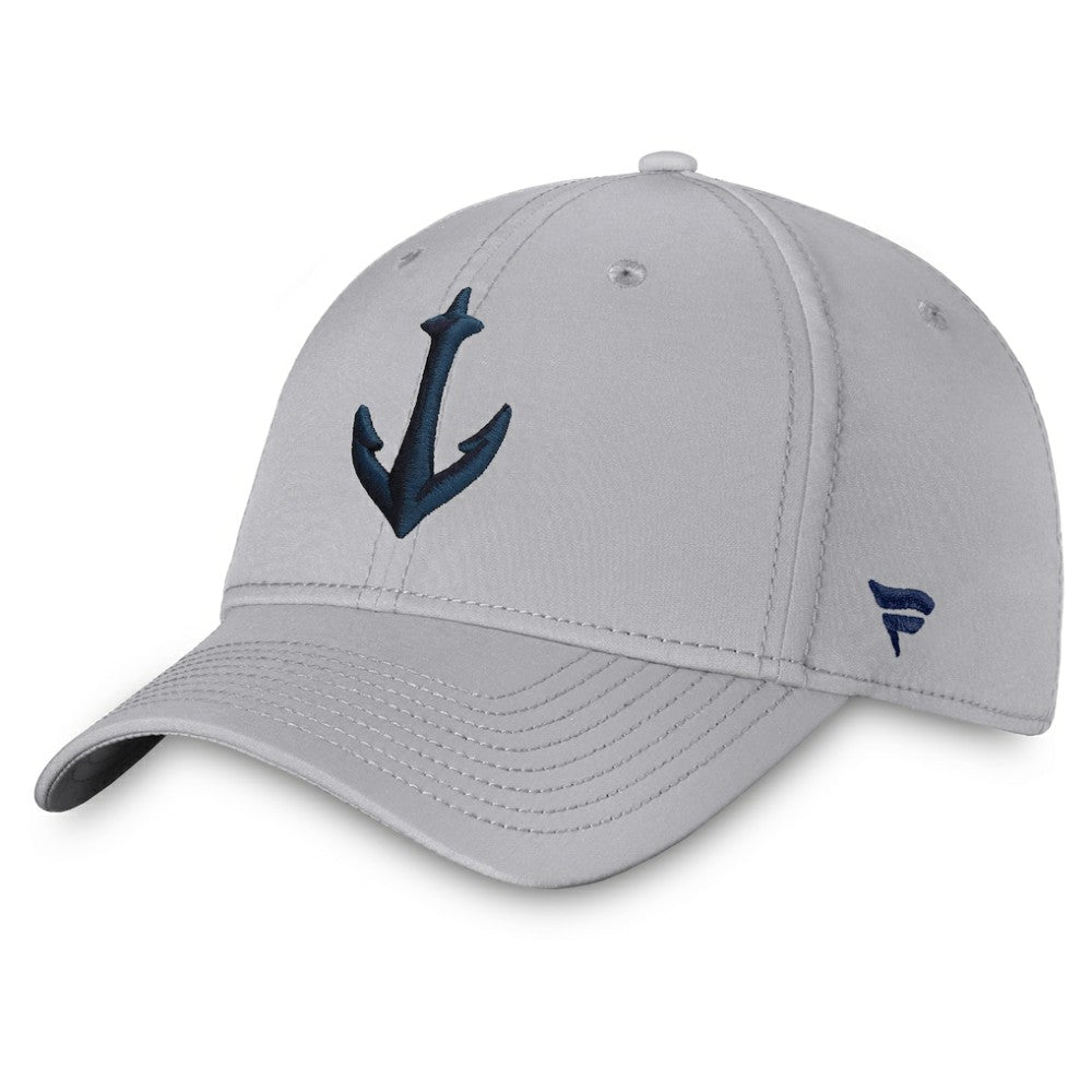 Seattle Kraken Fanatics Secondary Logo Flex Hat Gray