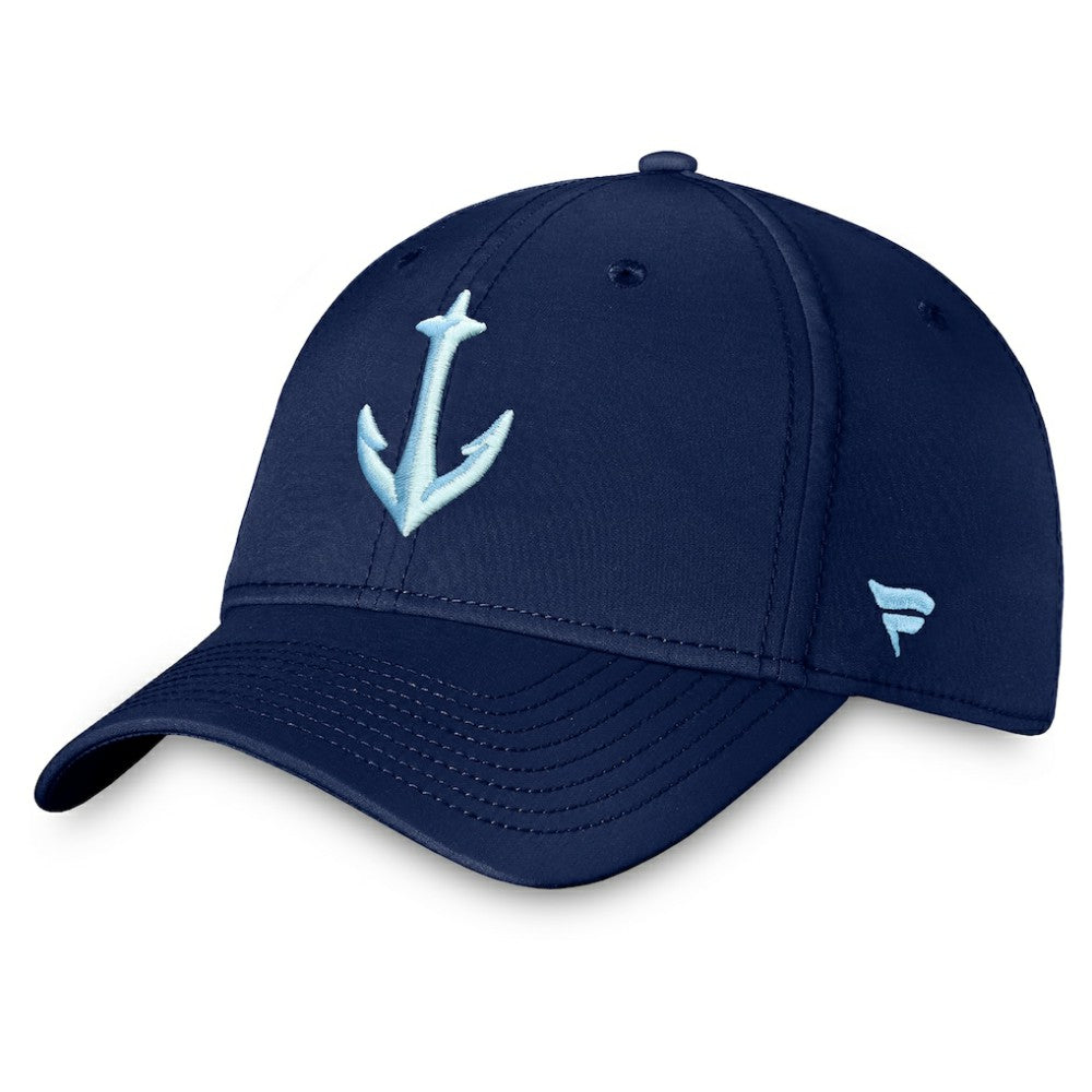 Seattle Kraken Fanatics Secondary Logo Flex Hat Deep Sea Blue
