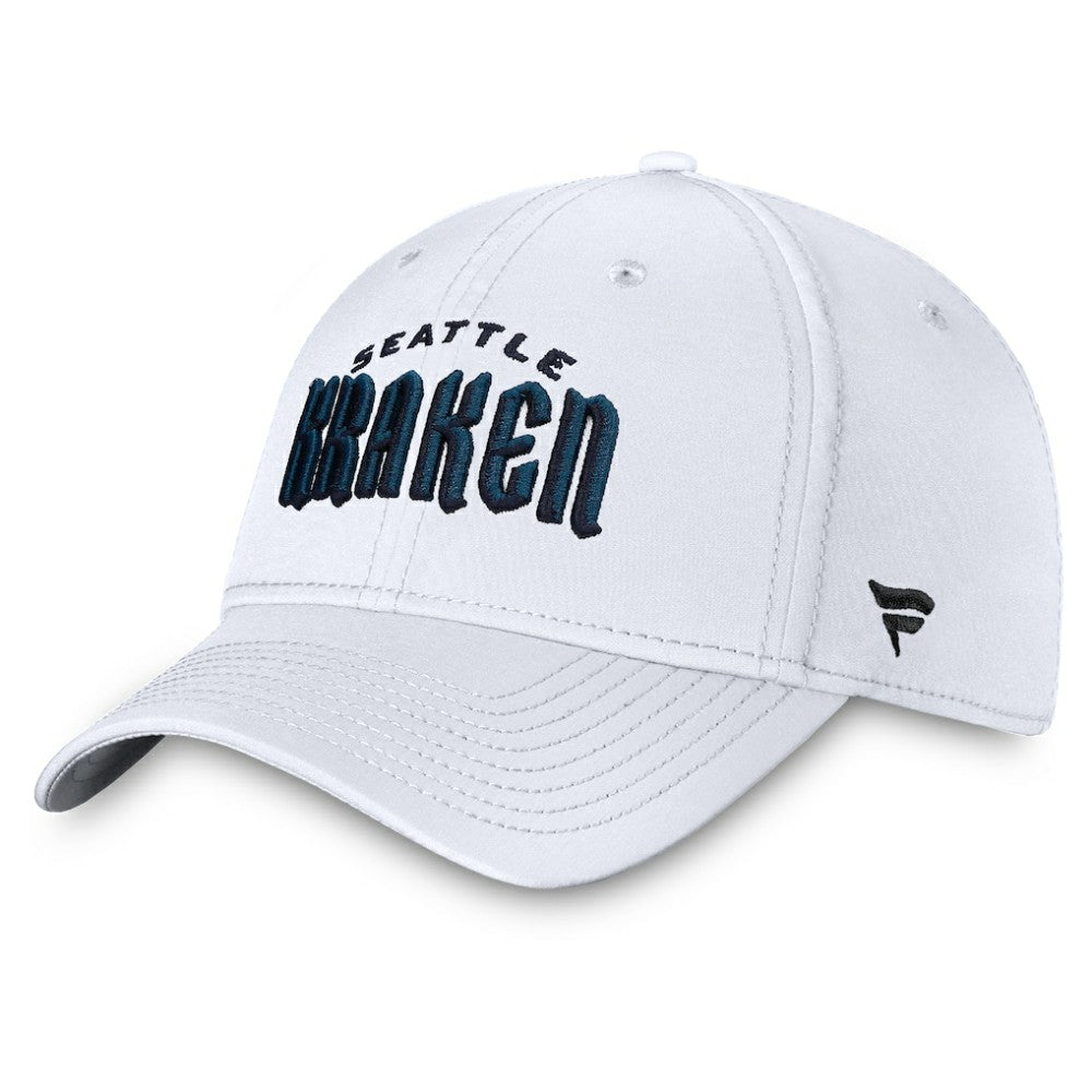 Seattle Kraken Fanatics Wordmark Flex Hat White