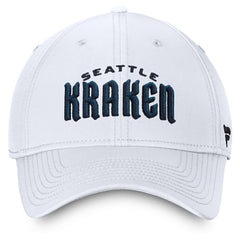 Seattle Kraken Fanatics Wordmark Flex Hat White