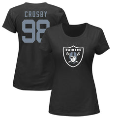 Maxx Crosby Las Vegas Raiders Women's Plus Size Name & Number V-Neck T-Shirt Black - Fanatics