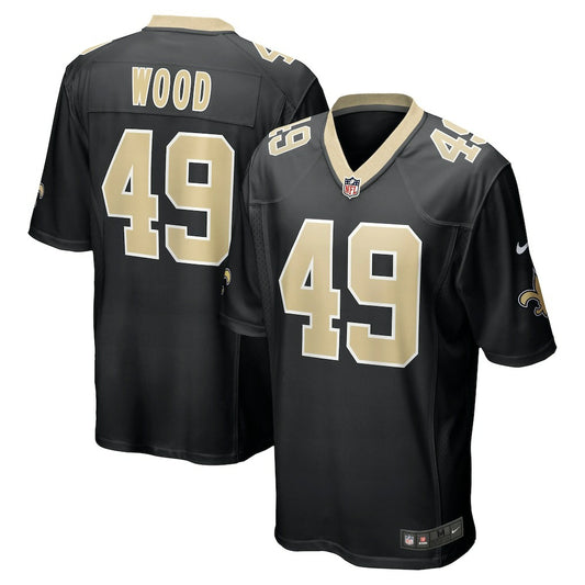 Zach Wood New Orleans Saints Game Jersey - Black | NFL Jerseys