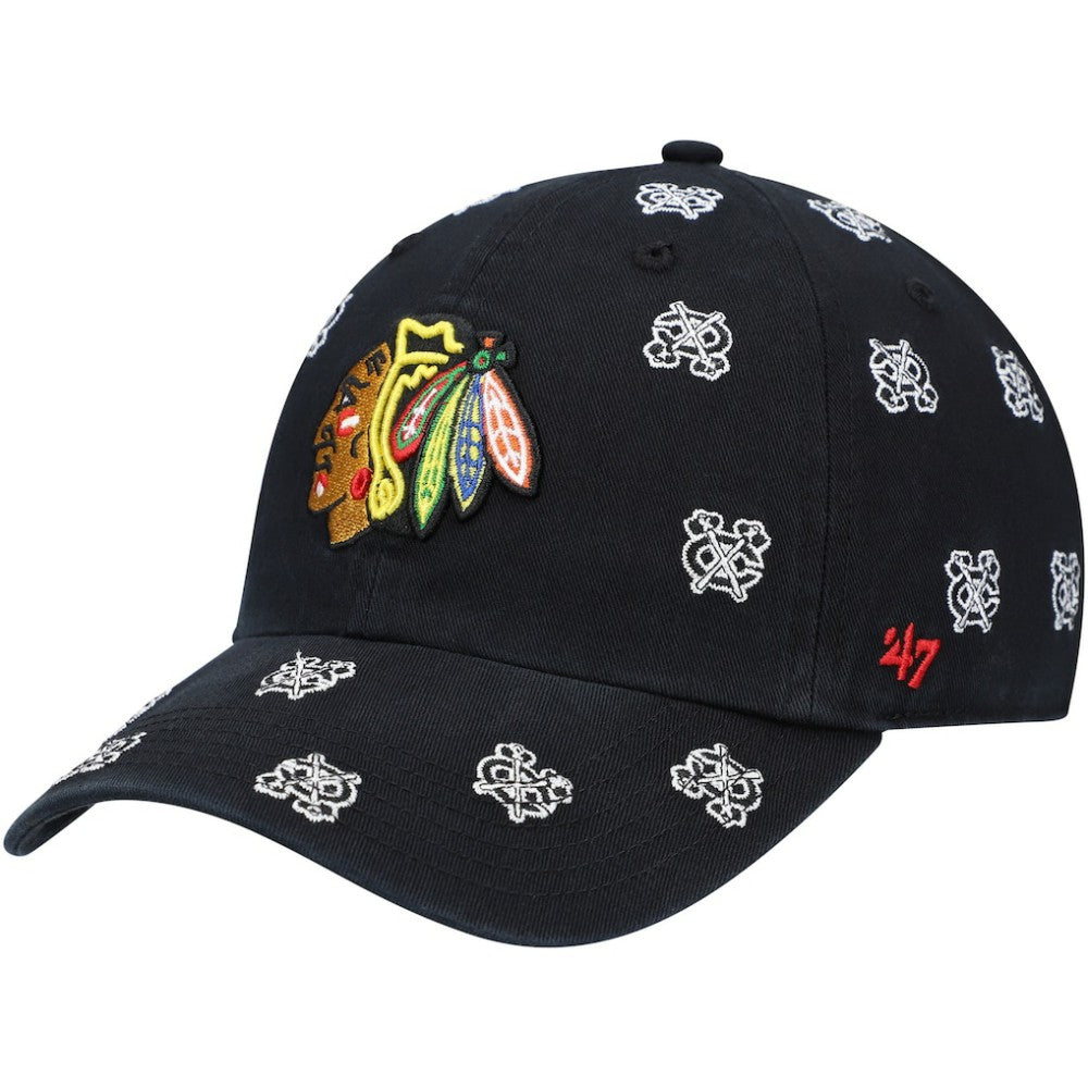 Chicago Blackhawks '47 Women's Confetti Clean Up Adjustable Hat Black