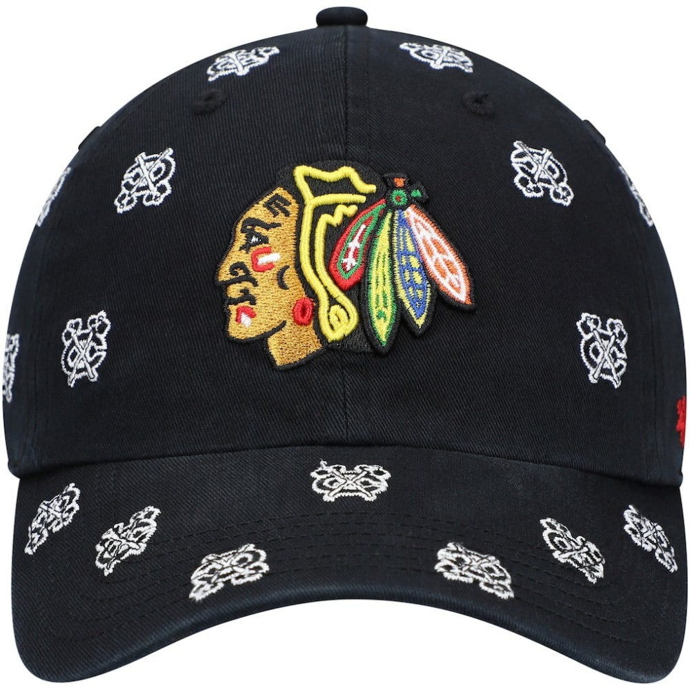 Chicago Blackhawks '47 Women's Confetti Clean Up Adjustable Hat Black