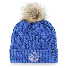 Vancouver Canucks - '47 Women's Logo Meeko Cuffed Knit Hat with Pom Blue