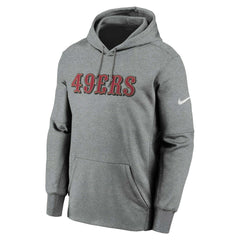 San Francisco 49ers Wordmark Performance Pullover Hoodie Charcoal - Nike
