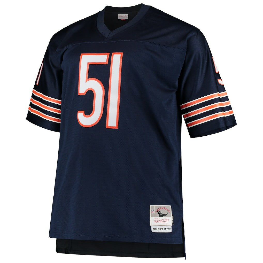 Dick Butkus Chicago Bears Big & Tall 1966 Retired Player Replica Jersey Navy - Mitchell & Ness
