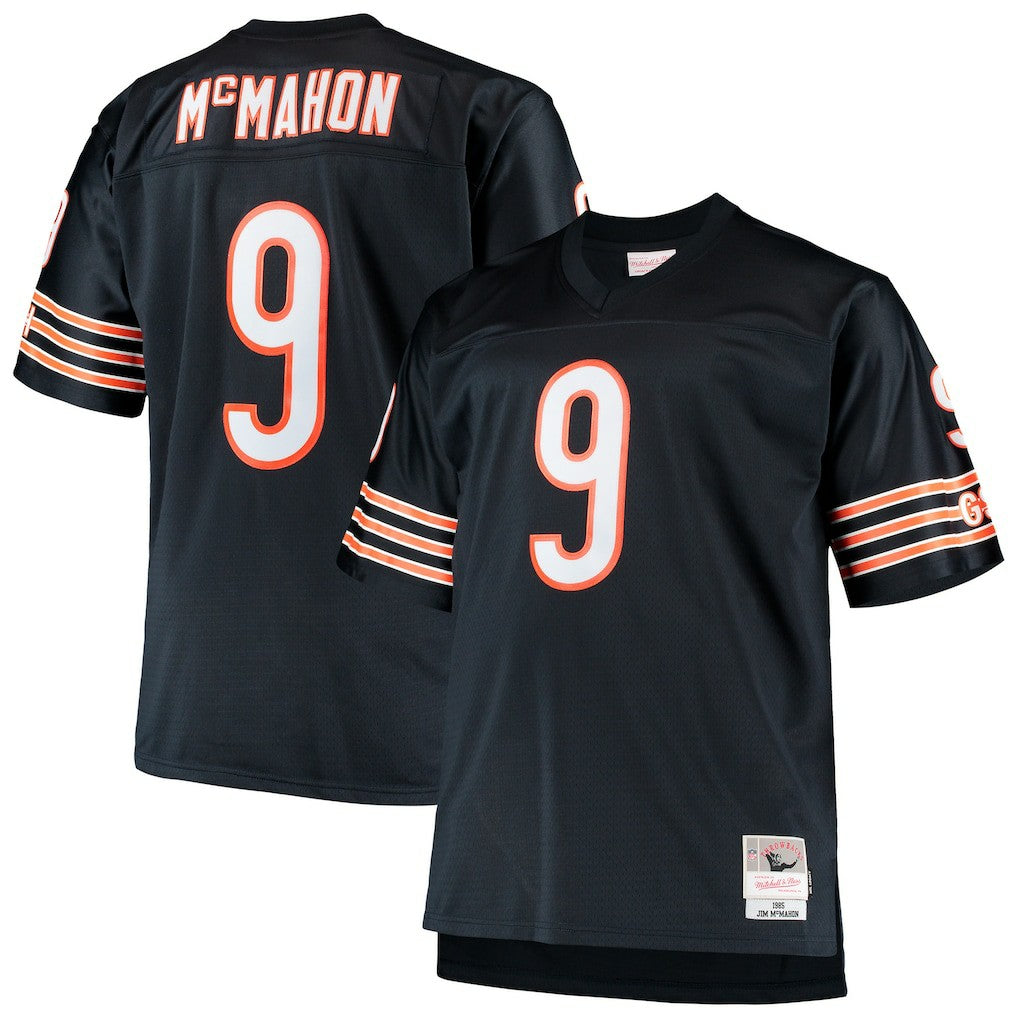 Jim McMahon Chicago Bears Big & Tall 1985 Retired Player Replica Jersey Navy - Mitchell & Ness